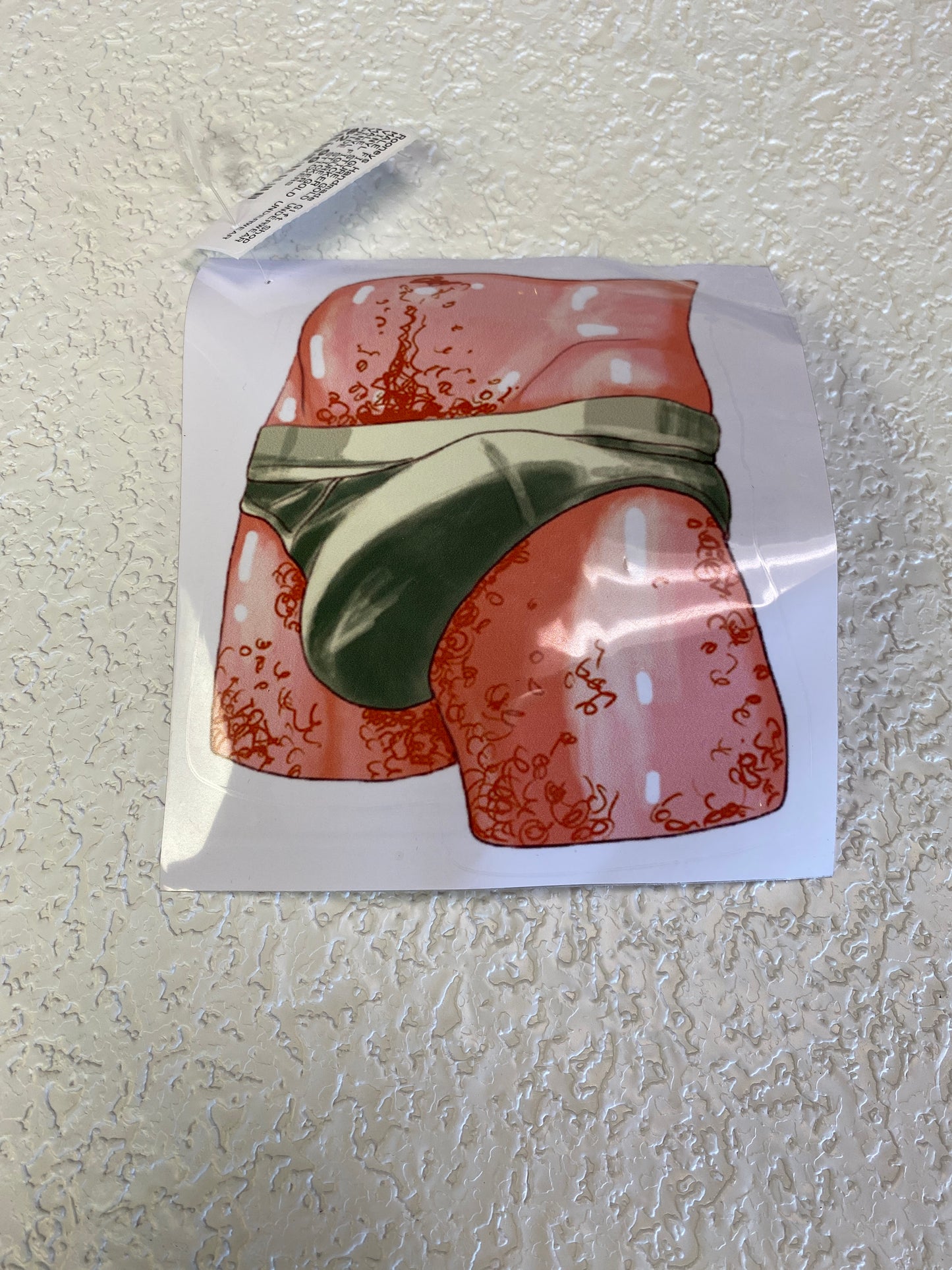 MALE FIGURE GOLD UNDERWEAR VINYL STICKER