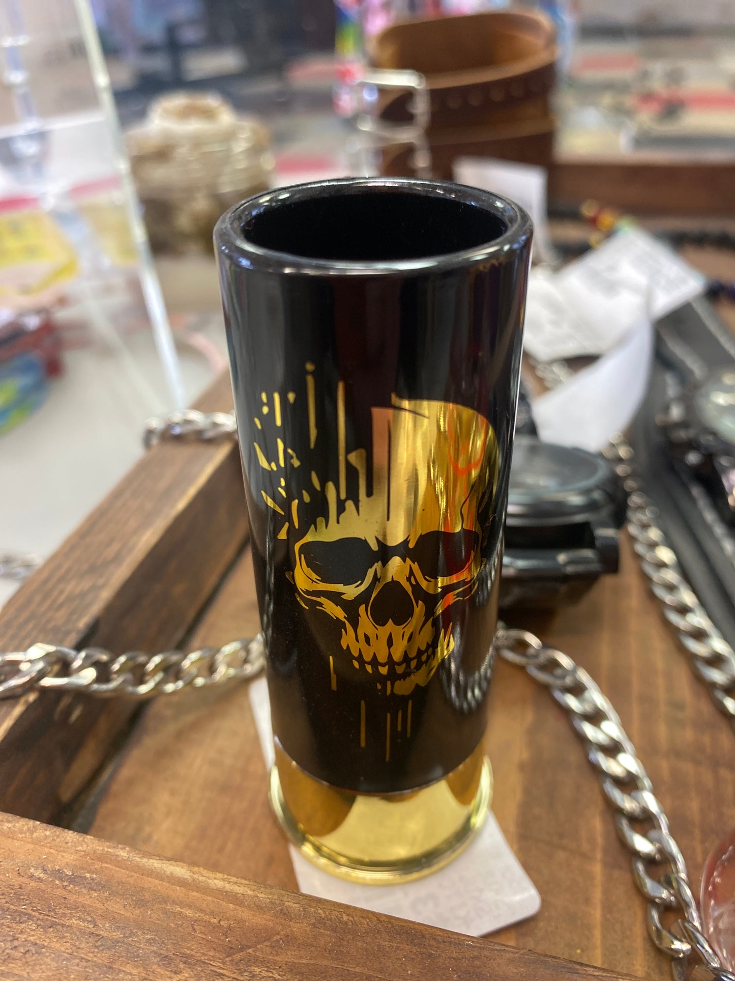 SKULL BLACK SHOT GLASS