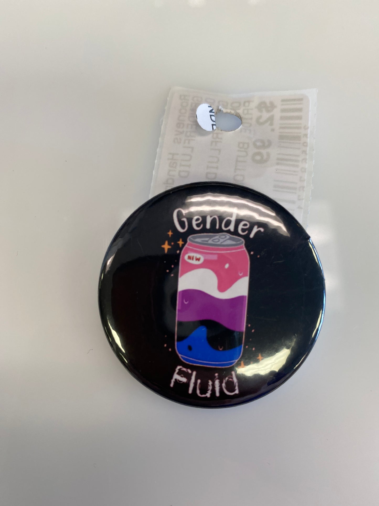 GENDERFLUID DRINK CAN BUTTON