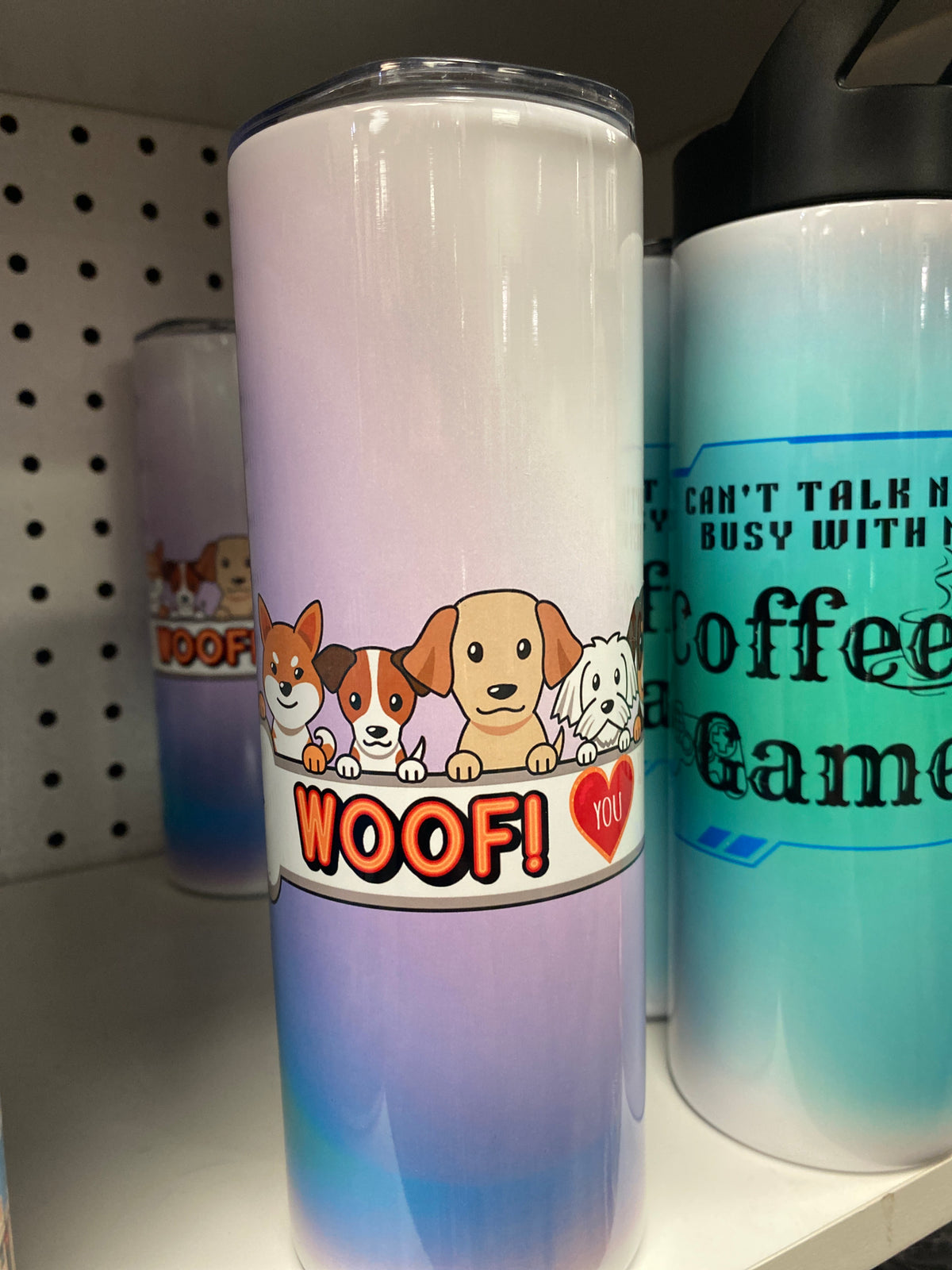 DOG WOOF COFFEE TUMBLER