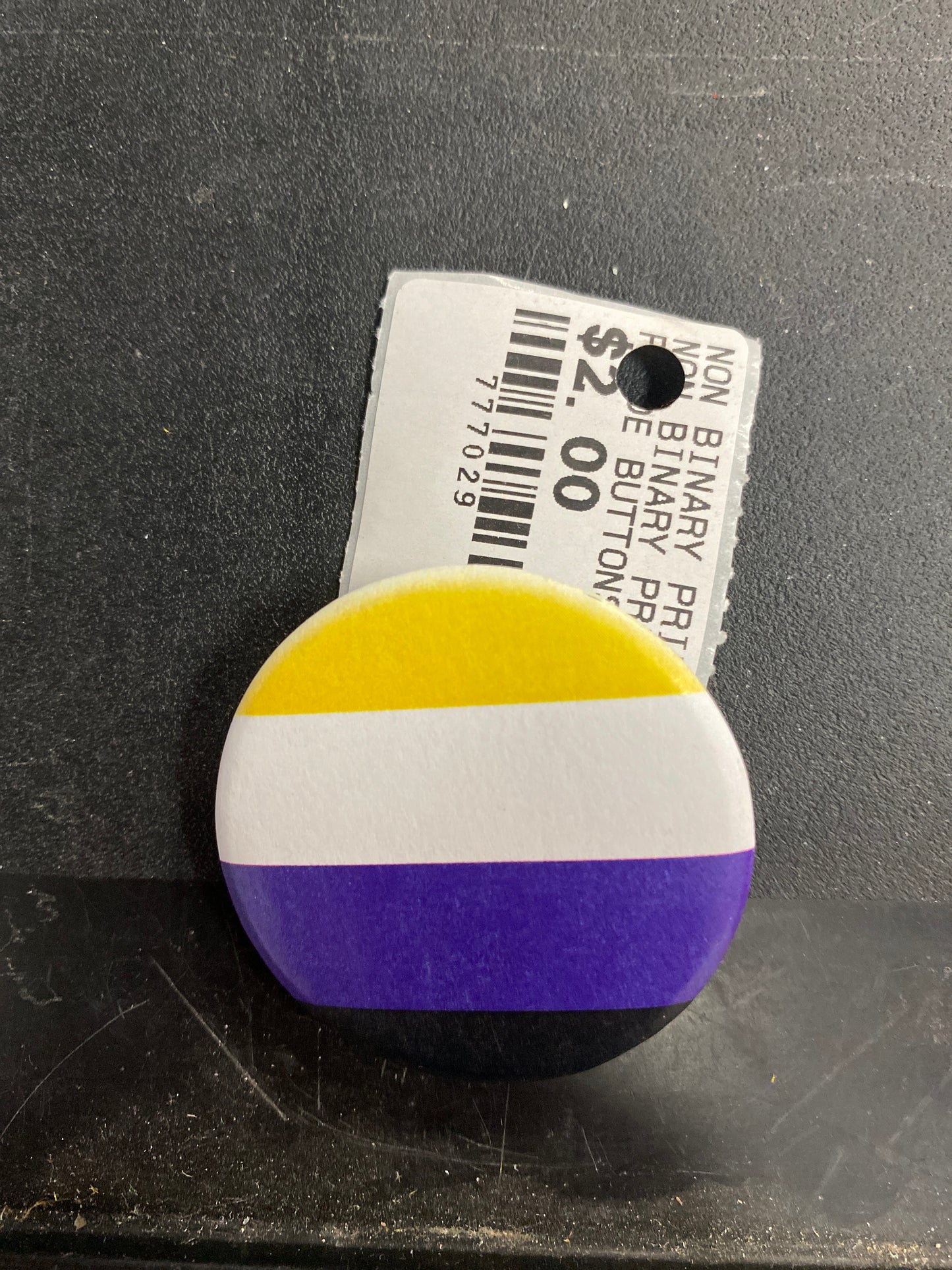 NON BINARY PRIDE BUTTON