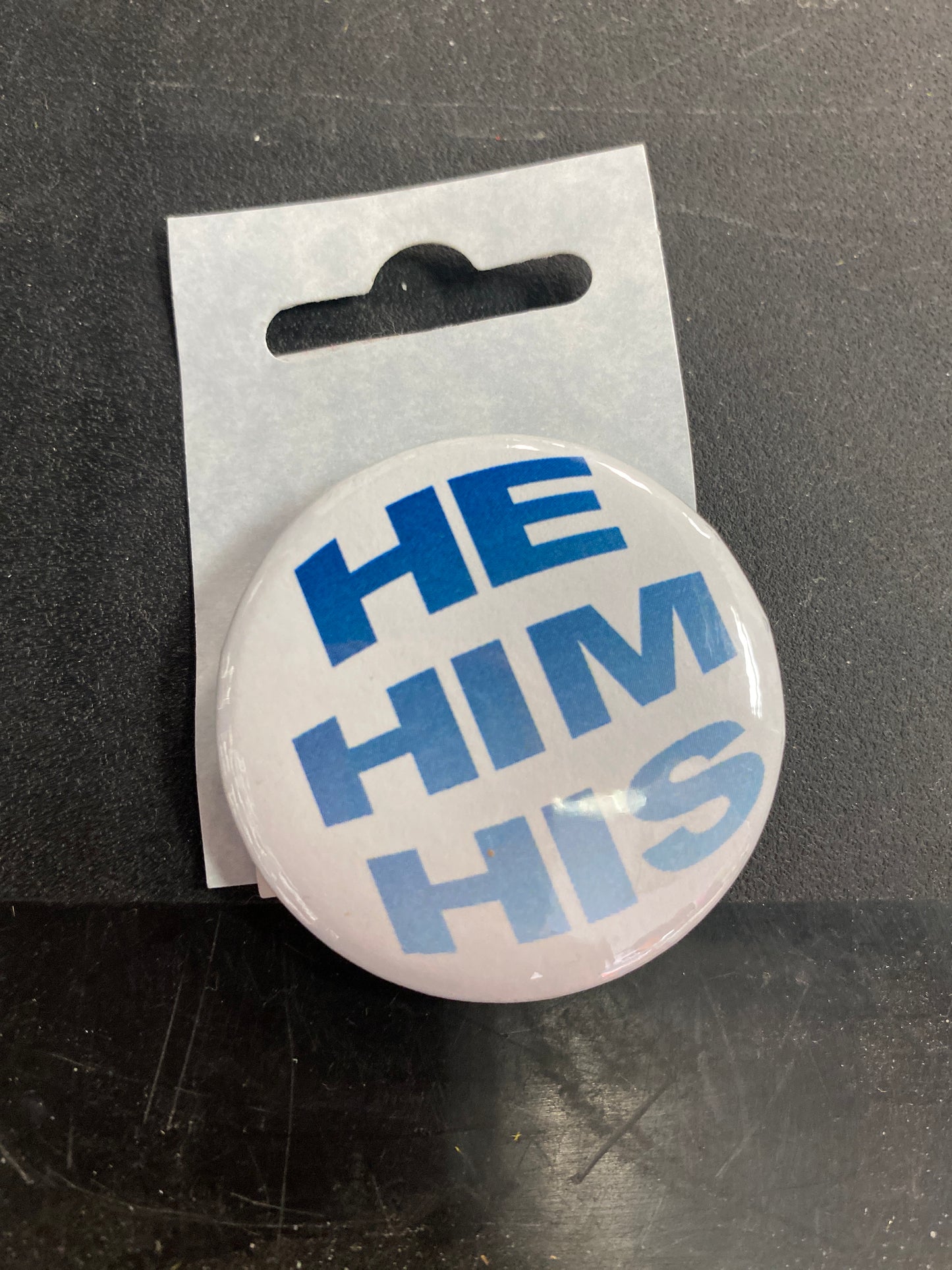 HE HIM HIS BUTTON