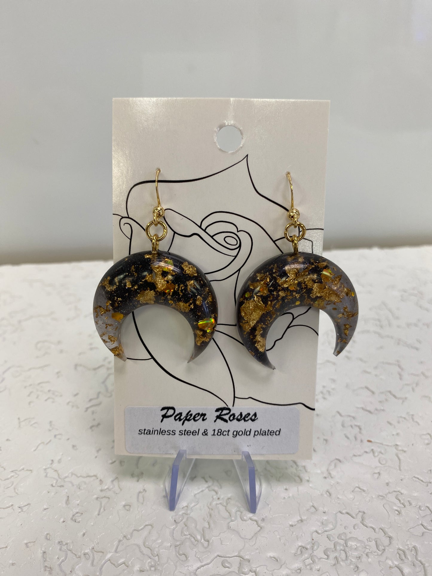 DAWN MOON DANGLING EARRINGS