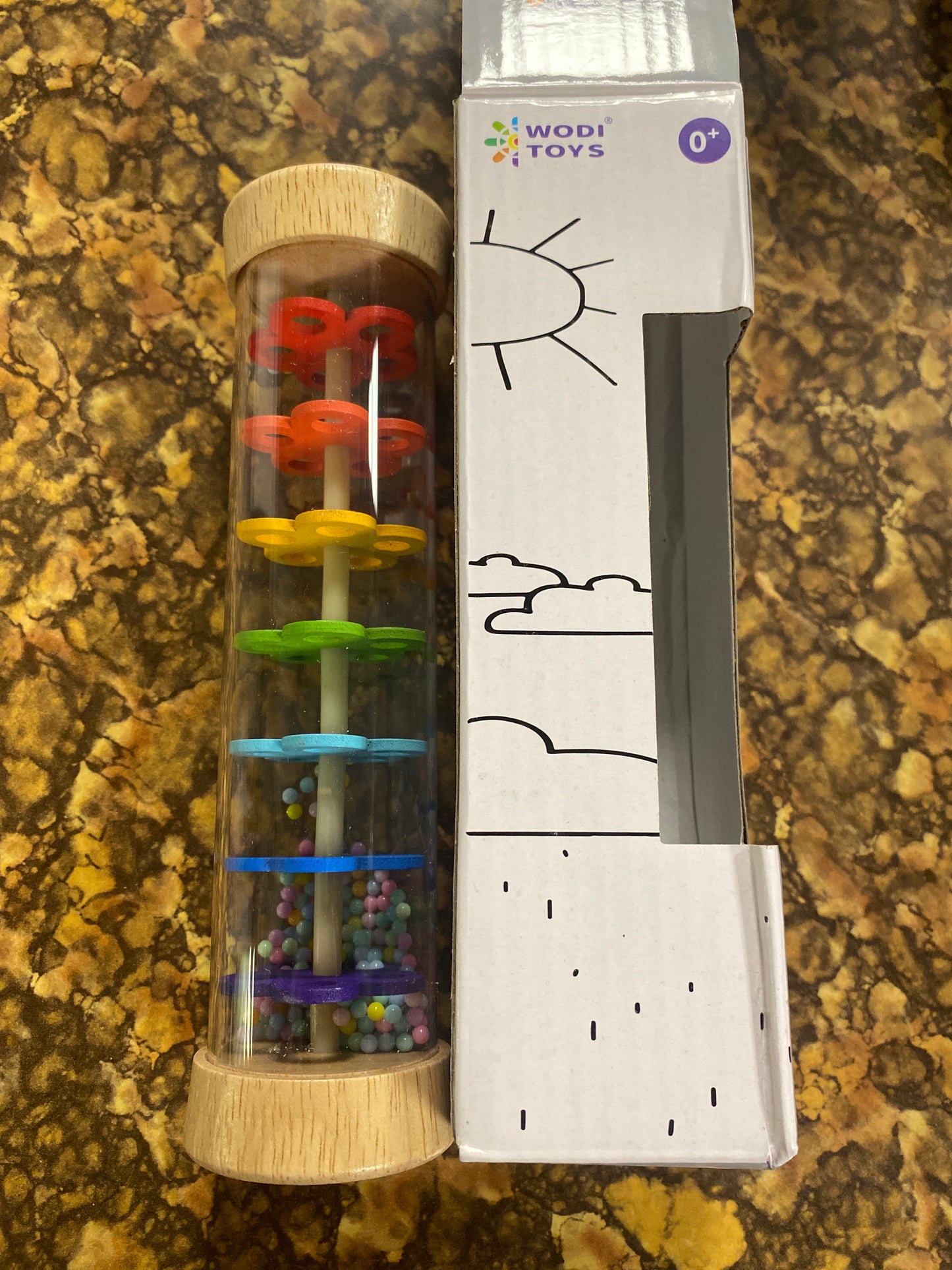 WOODEN RAINBOW SOUND SHAKER