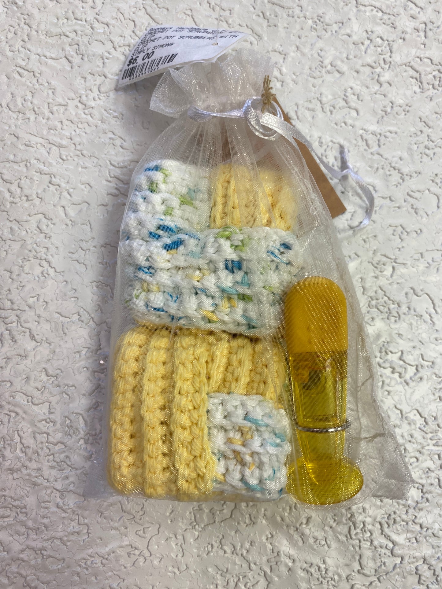 CROCHET POT SCRUBBERS WITH CLIP