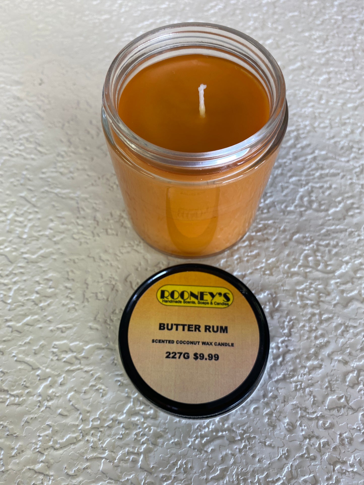 BUTTER RUM 1 WICK CANDLE 227G