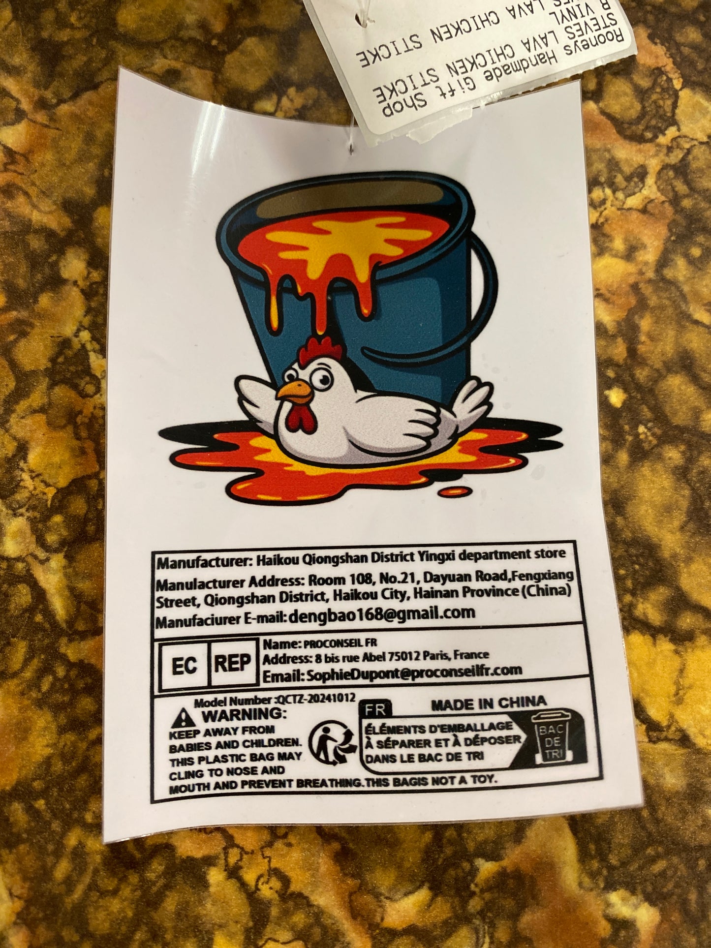 STEVES LAVA CHICKEN STICKER