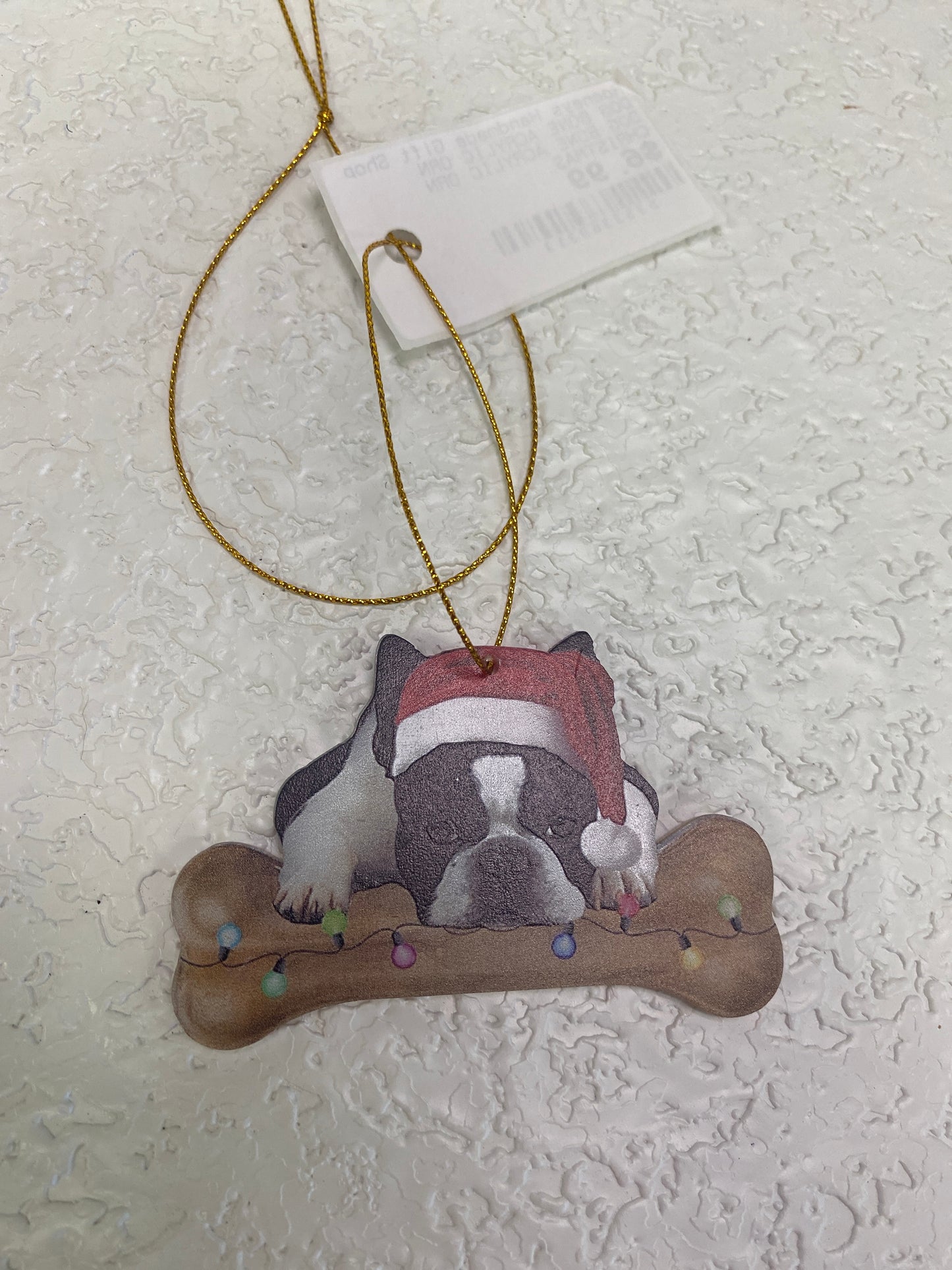 DOG BONE ACRYLIC ORN