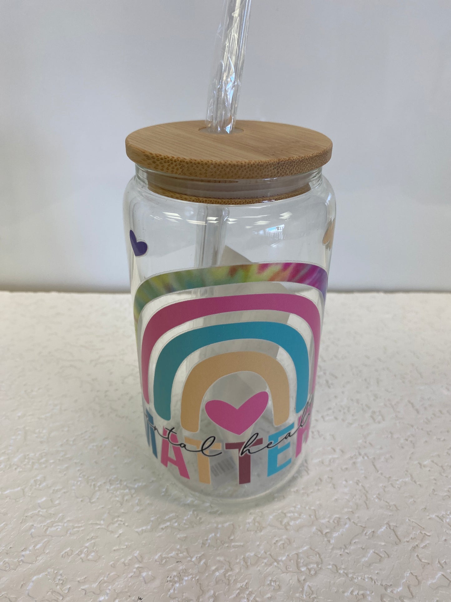 MENTAL HEALTH MATTER GLASS BOTTLE