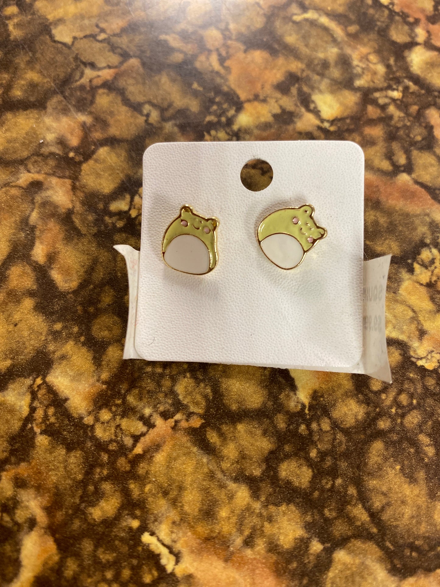 GREEN FROG EARRINGS