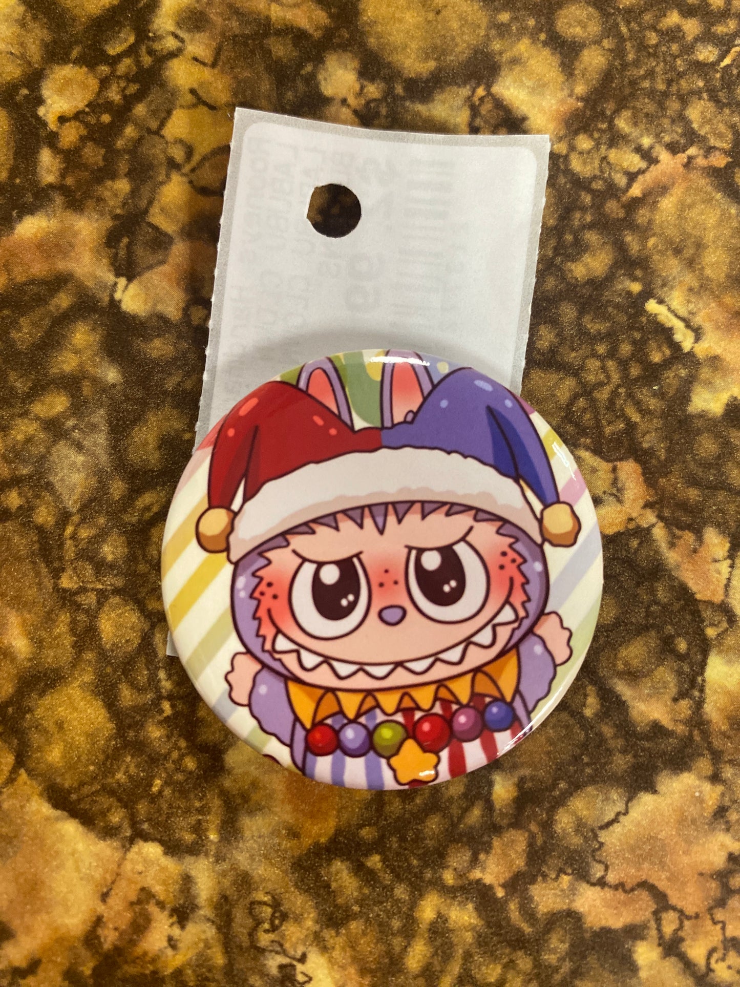 LABUBU CLOWN BUTTON