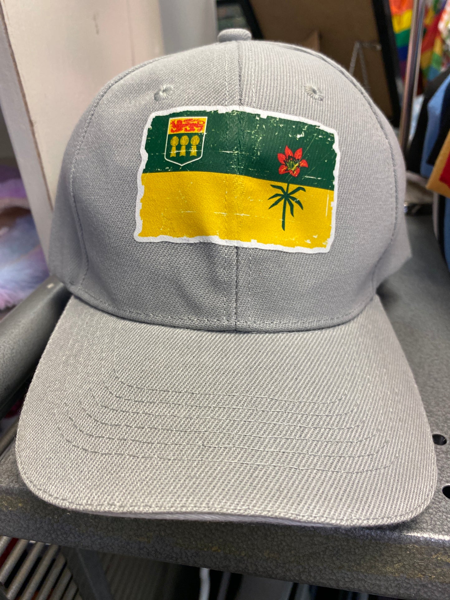 SASK FLAG GREY HAT
