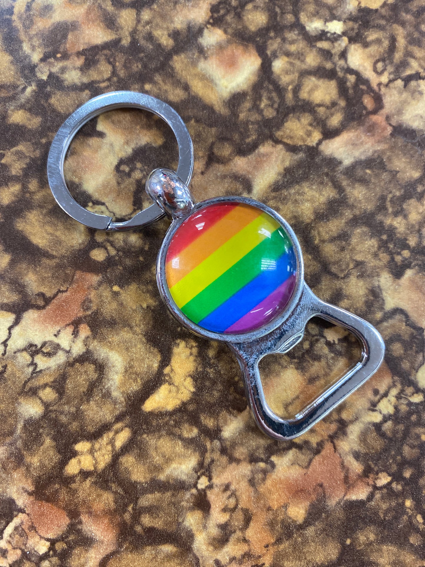 RAINBOW PRIDE KEYCHAIN BOTTLE OPENER