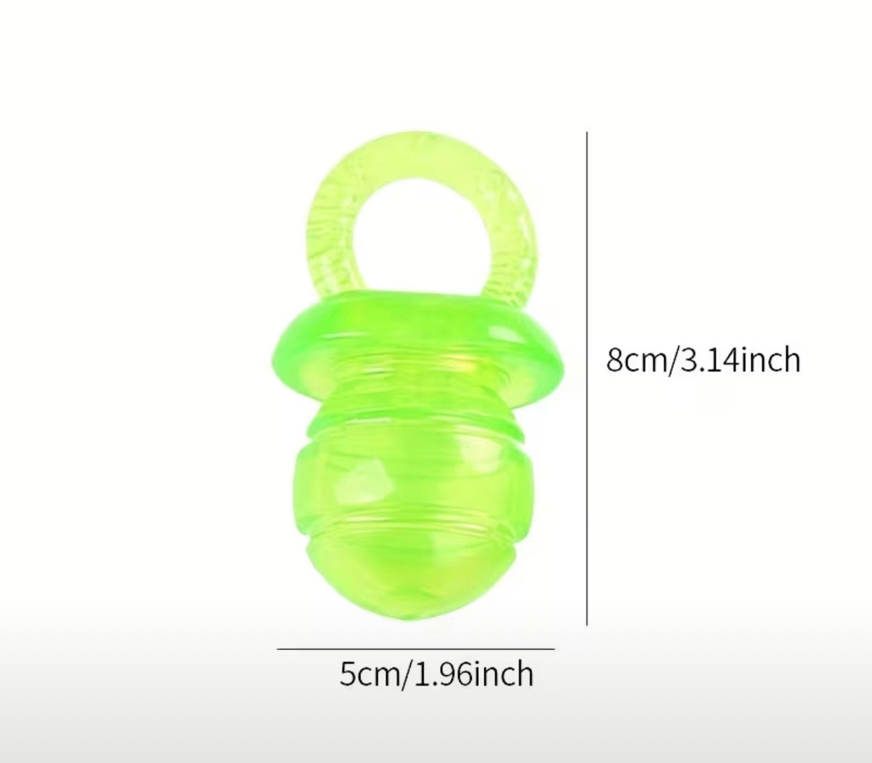 TOY PACIFIER NEON GREEN