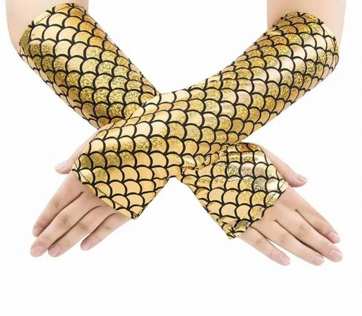 GOLDEN FISH SCALE GLOVES
