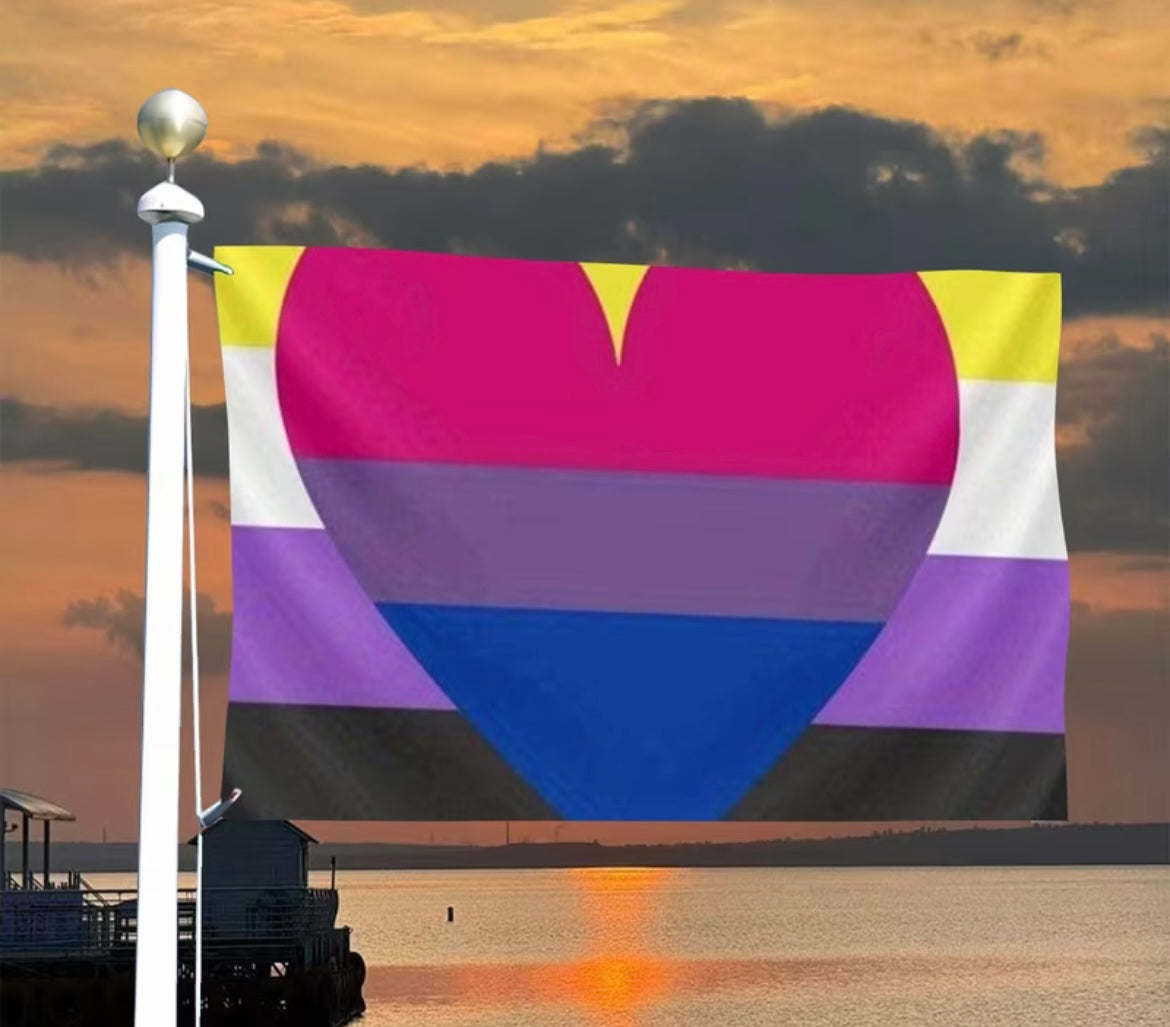 NON BINARY BI PRIDE FLAG 2x3 feet