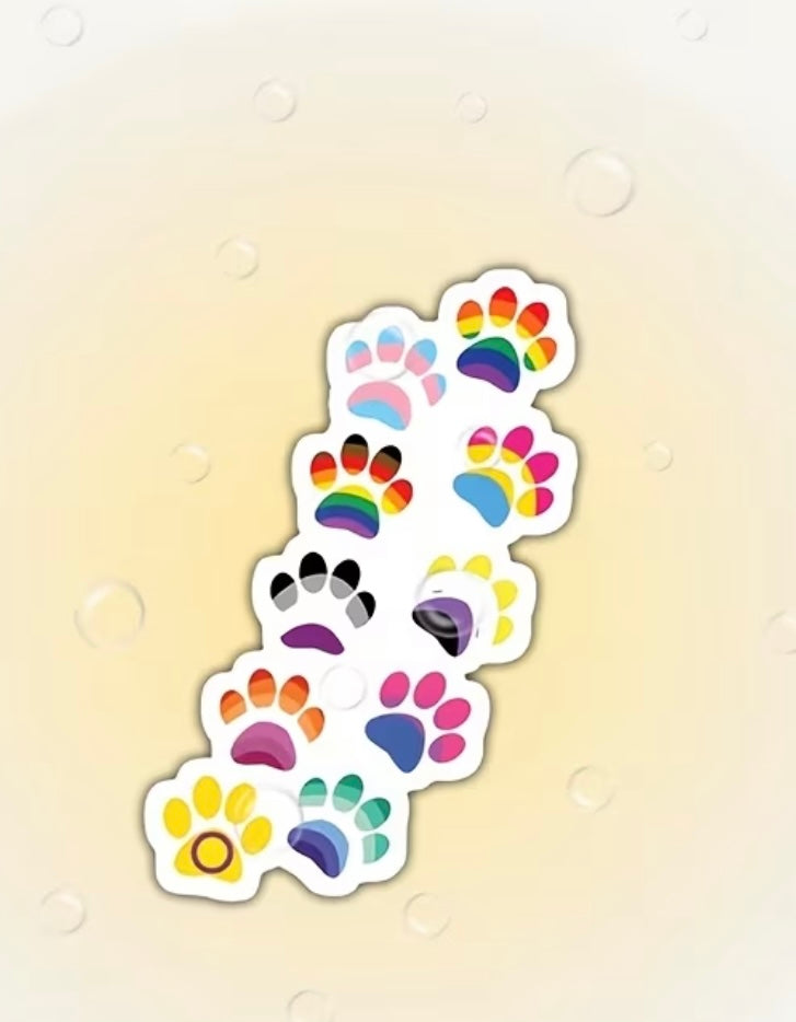 PRIDE FLAGS PAW STICKER