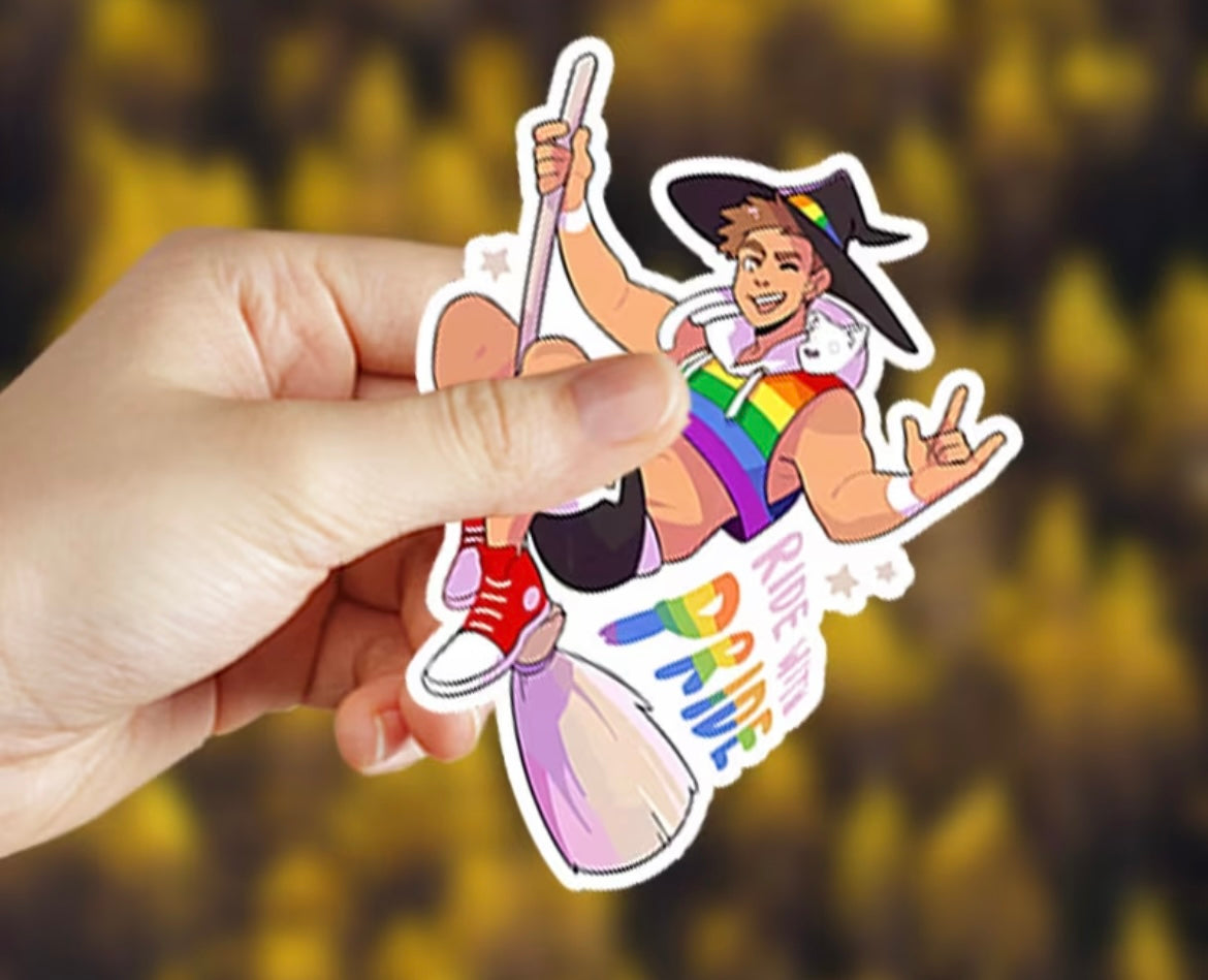 RIDE WITH PRIDE STICKER