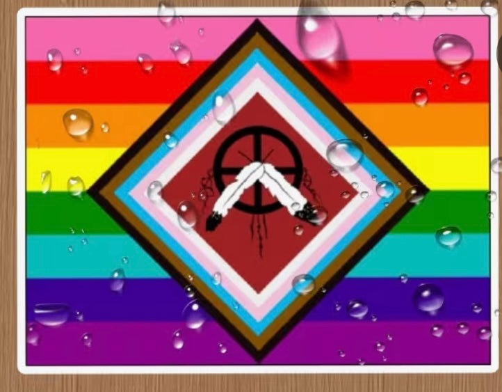 STICKER TWO SPIRIT PRIDE SQUARE