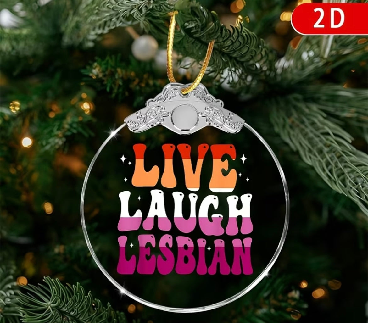 ORNAMENT CHRISTMAS LIVE LAUGH