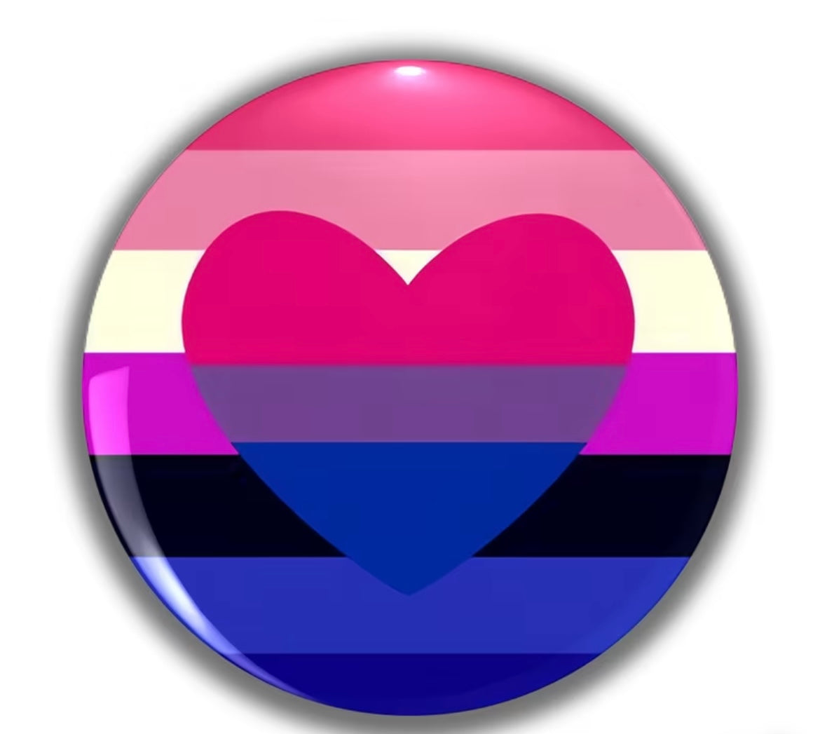 GENDER FLUID BI PRIDE BUTTON