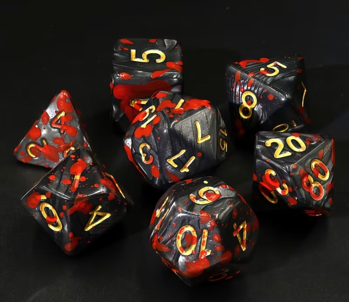 DICE DD BLACK RED SET