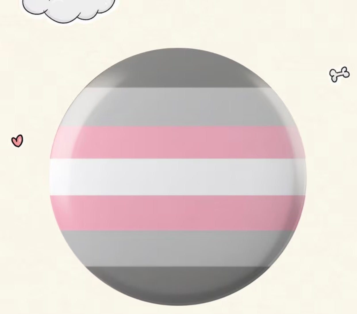 DEMIGIRL PRIDE FLAG BUTTON