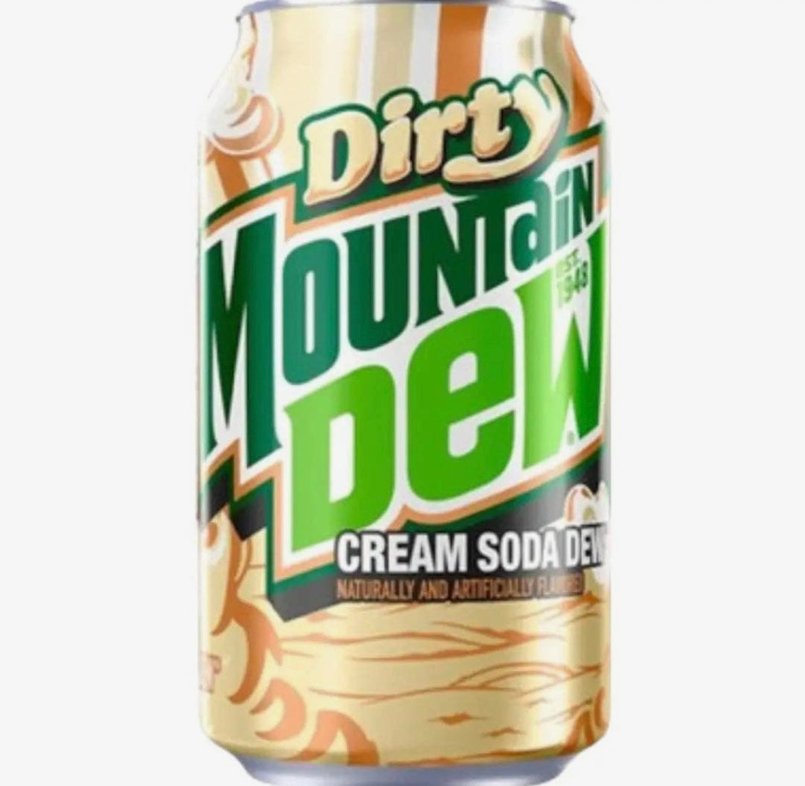SODA POP USA DIRTY MOUNTAIN DEW CREAM SODA DEW SINGLE CAN