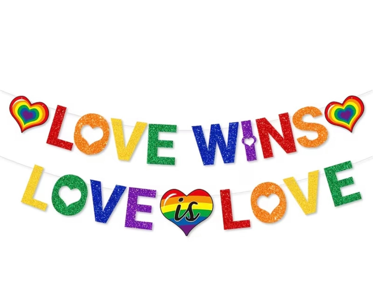 RAINBOW HEART BANNER