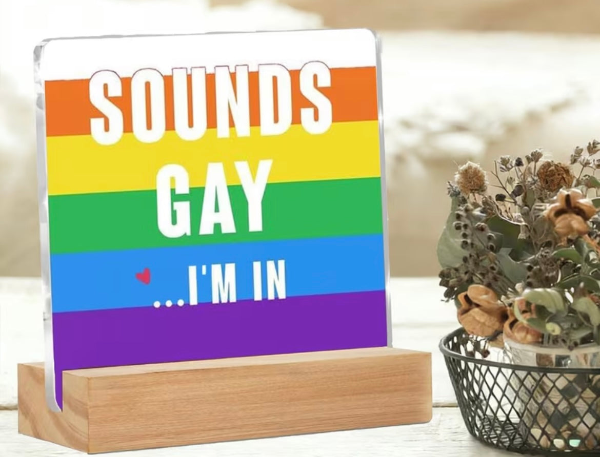 PRIDE DECOR SOUNDS GAY IM IN SIGN
