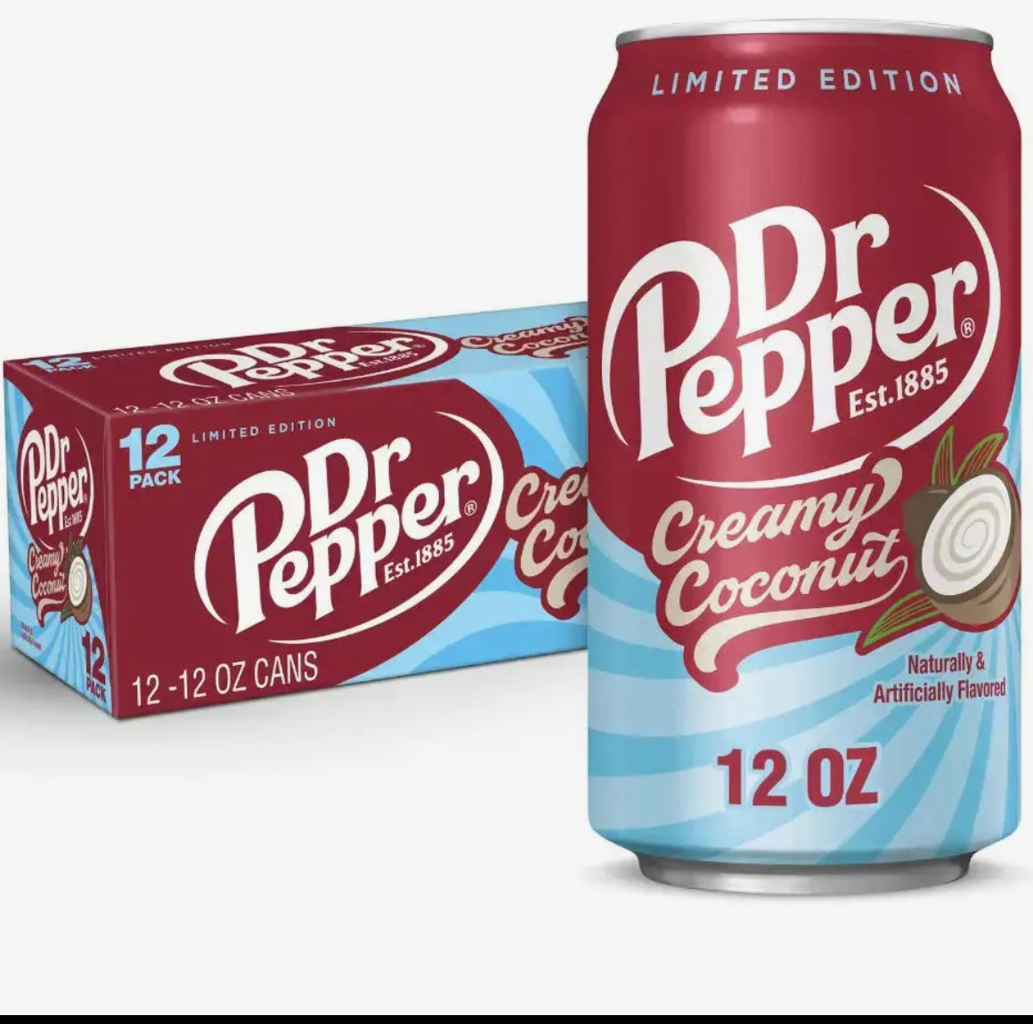 6 PACK DR PEPPER USA CREAMY COCONUT