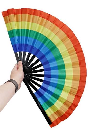 LARGE RAINBOW PRIDE FAN