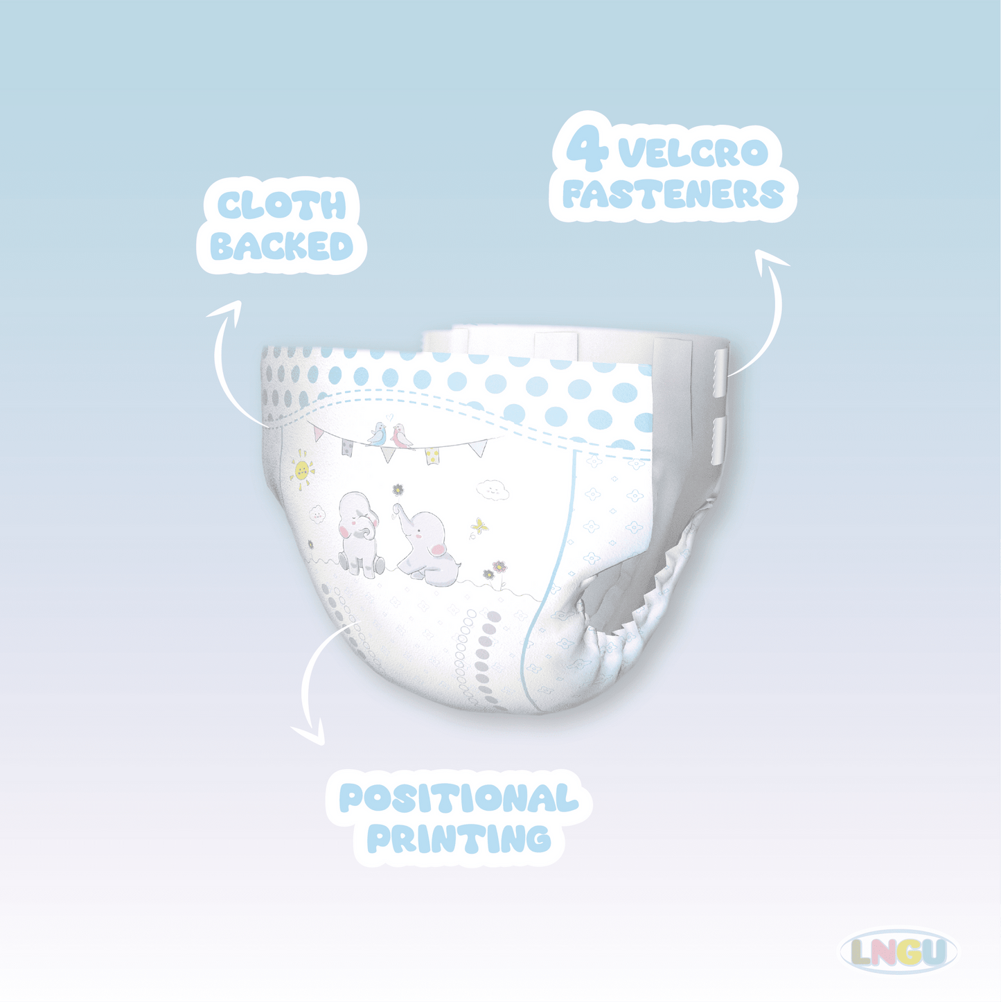 ABDL ADULT DIAPER BIG EARS BABY MEDIUM SINGLE