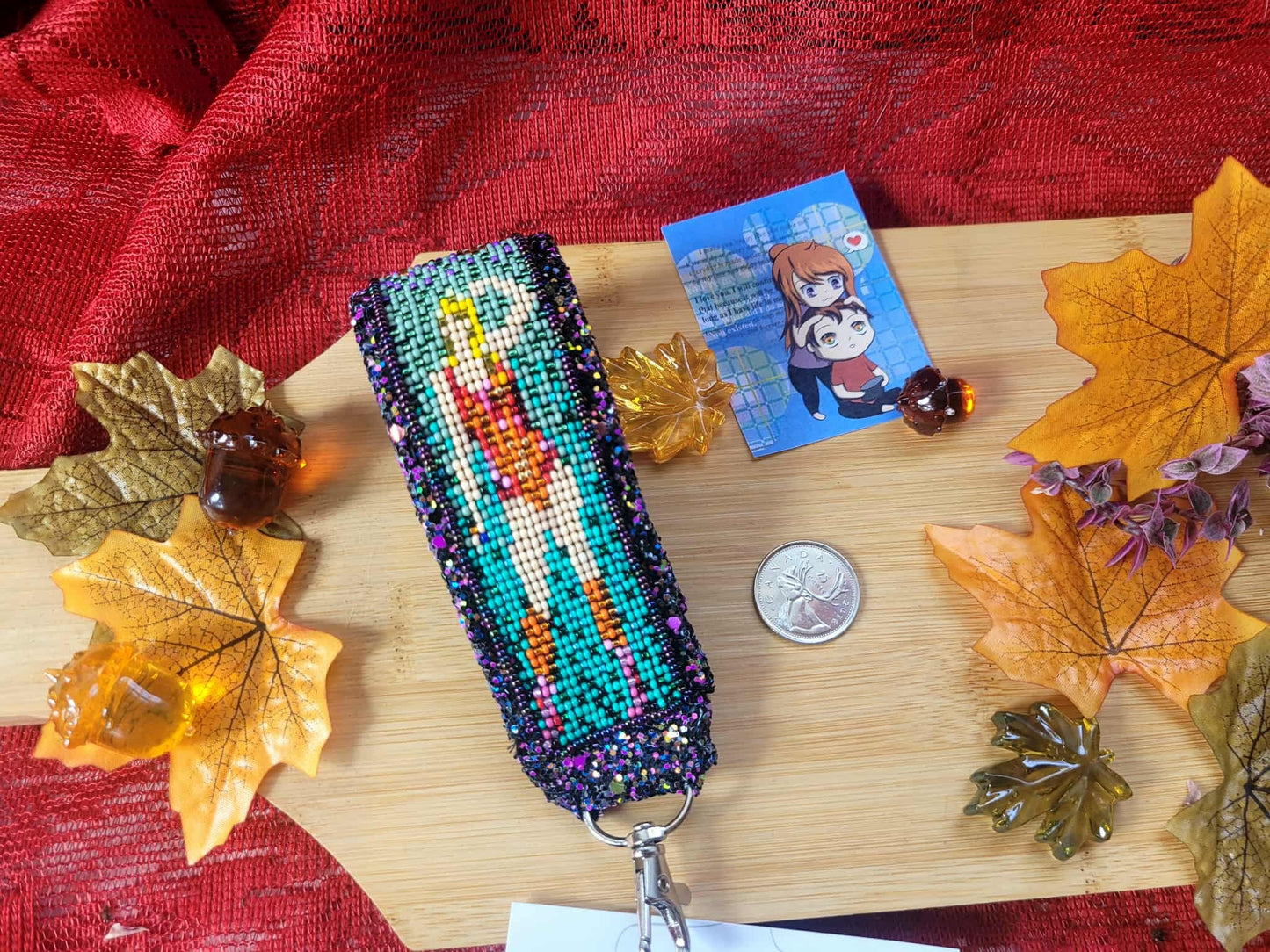 TS BEADED KEYCHAIN