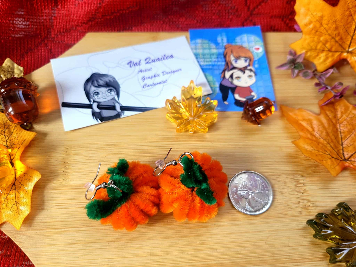 SEASONAL PUMPKIN EARRINGS