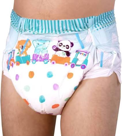 ABDL ADULT DIAPER CRITTER CABOOSE MED 30' - 40' SINGLE REARZ