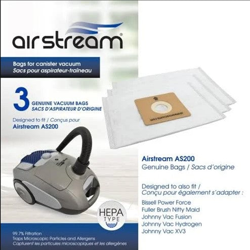AIRSTREAM AS200 HEPA Canister Vacuum bags