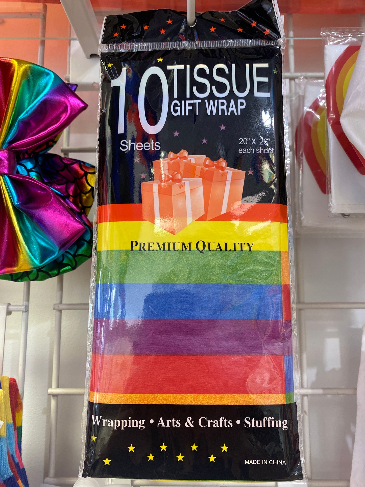 10 SHEETS RAINBOW TISSUE PAPER
