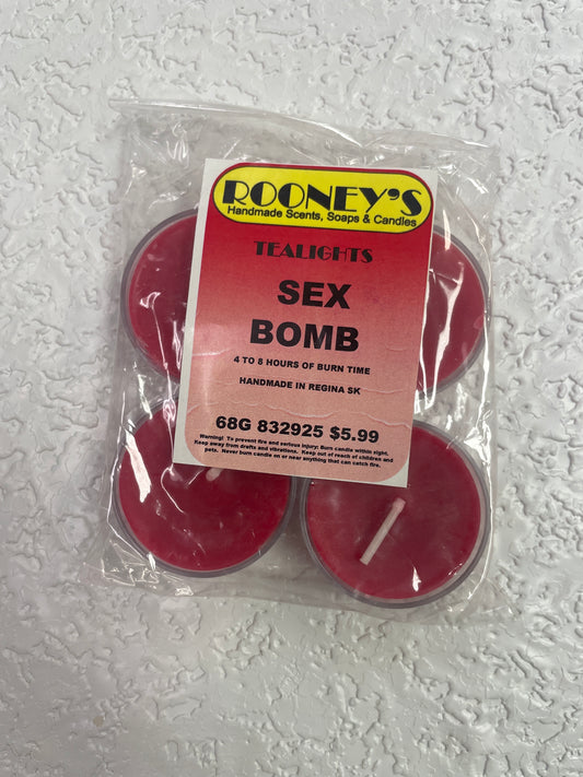 SEX BOMB TEALIGHT CANDLES 4 PK