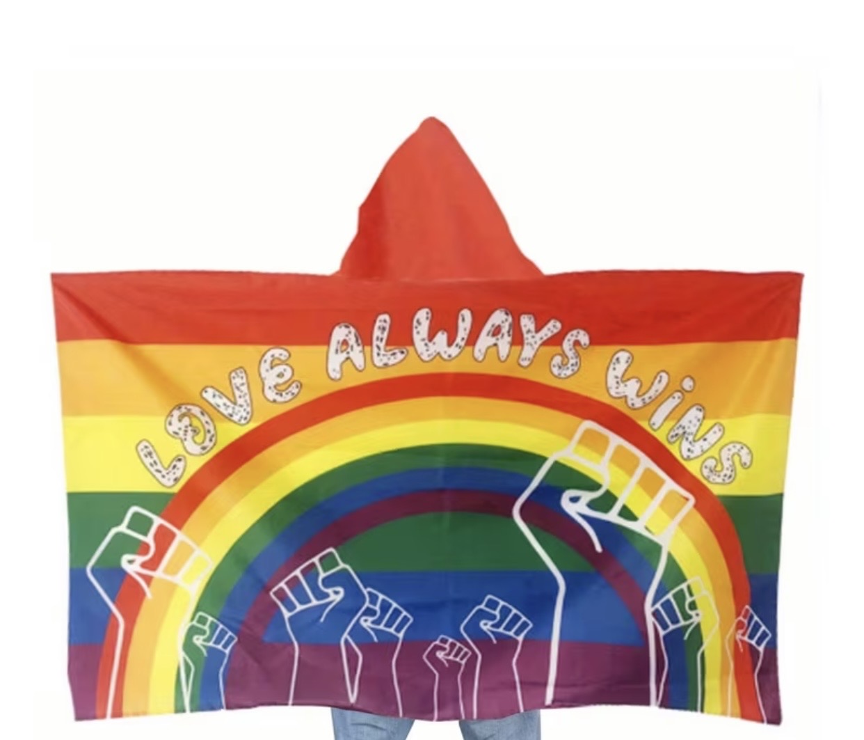 90X150CM CAPE LOVE WINS PRIDE