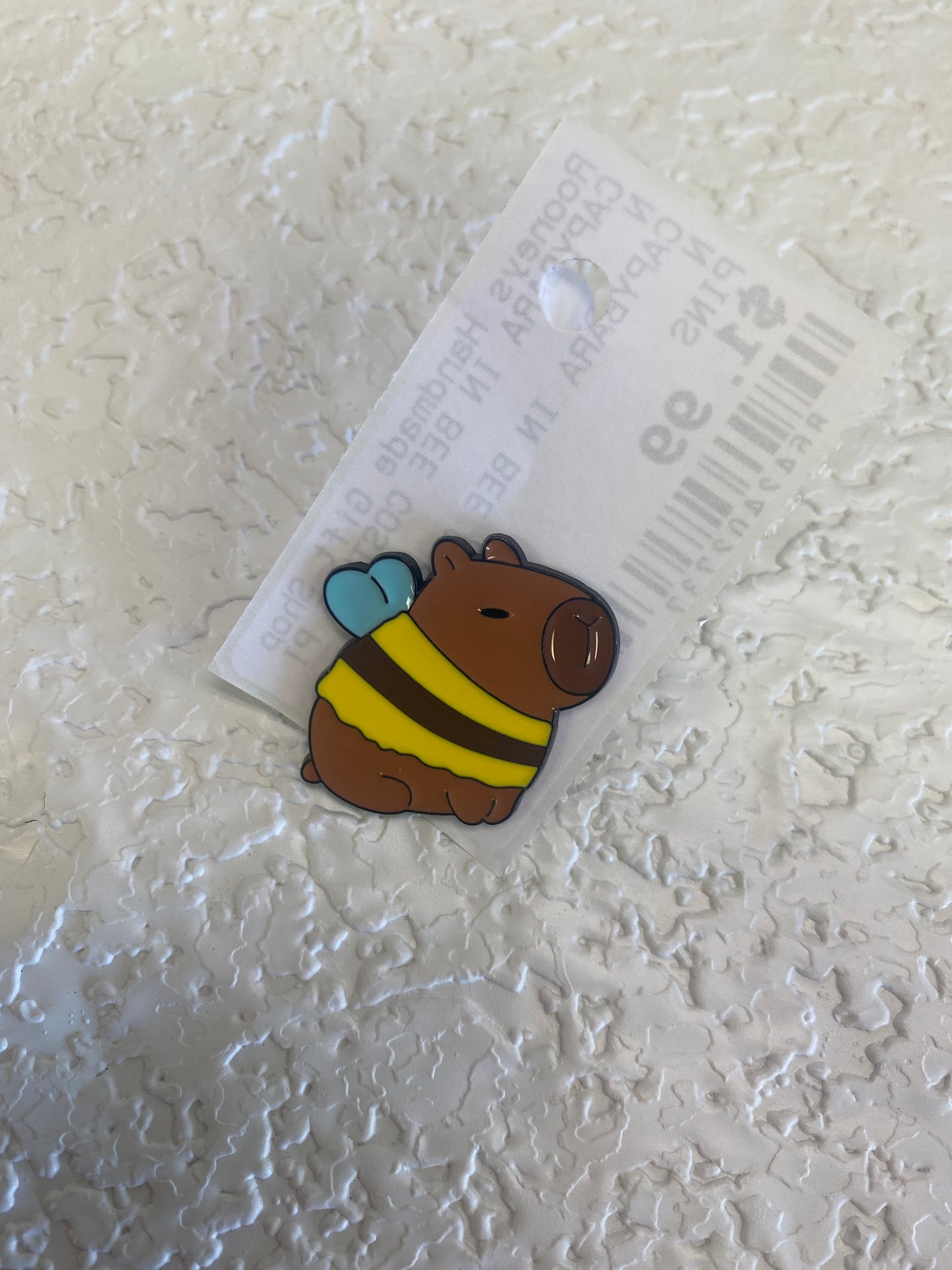 CAPYBARA IN BEE COSTUME PIN