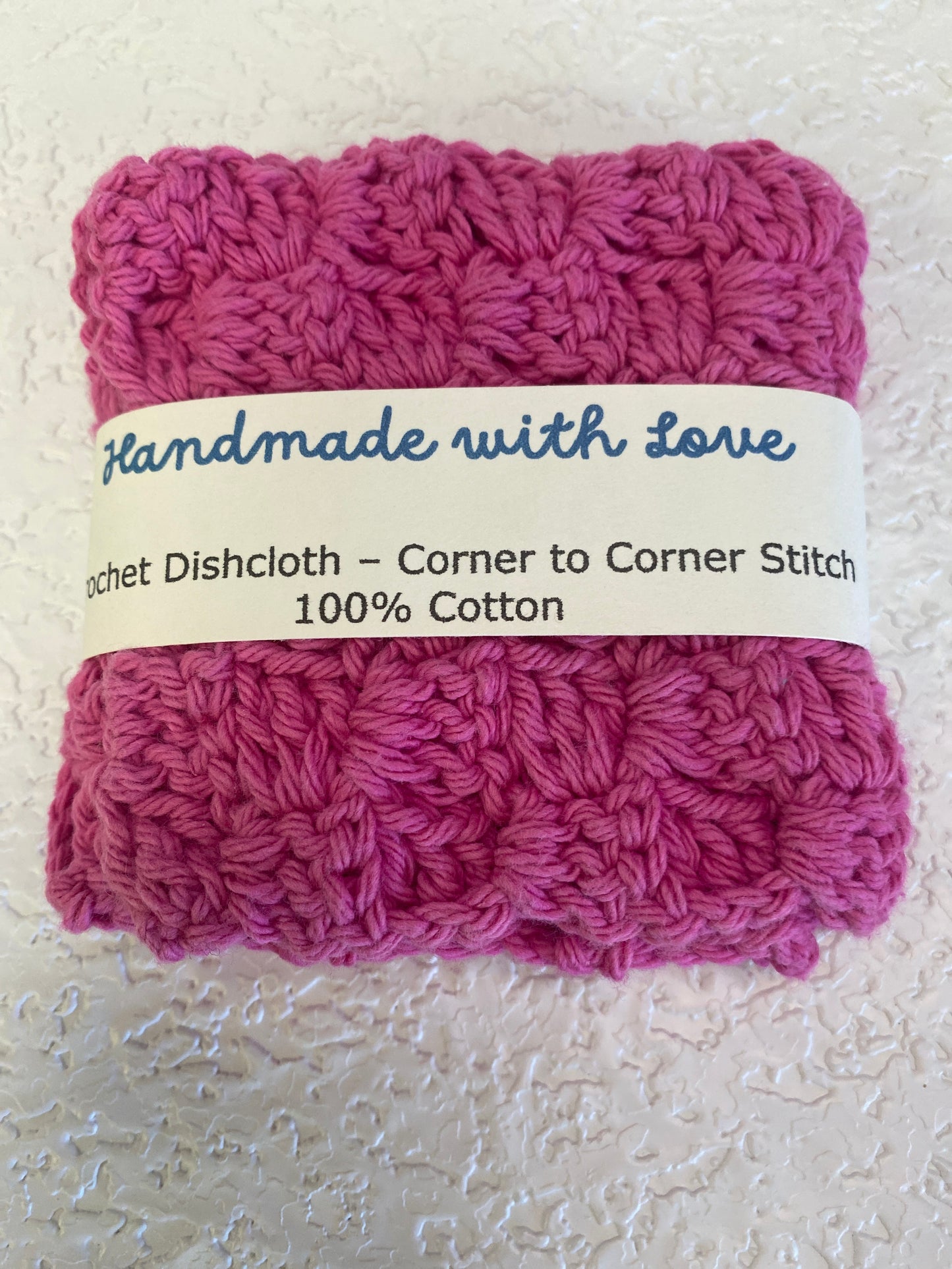 DISHCLOTH C2C FUSHIA