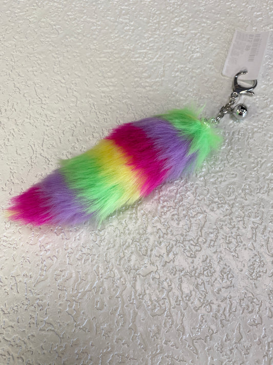 FAUX FUR TAIL KEYCHAIN COLORFUL