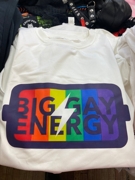 BIG GAY ENERGY WHITE TANK TOP SMALL
