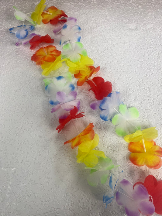 RAINBOW FLOWER LEI