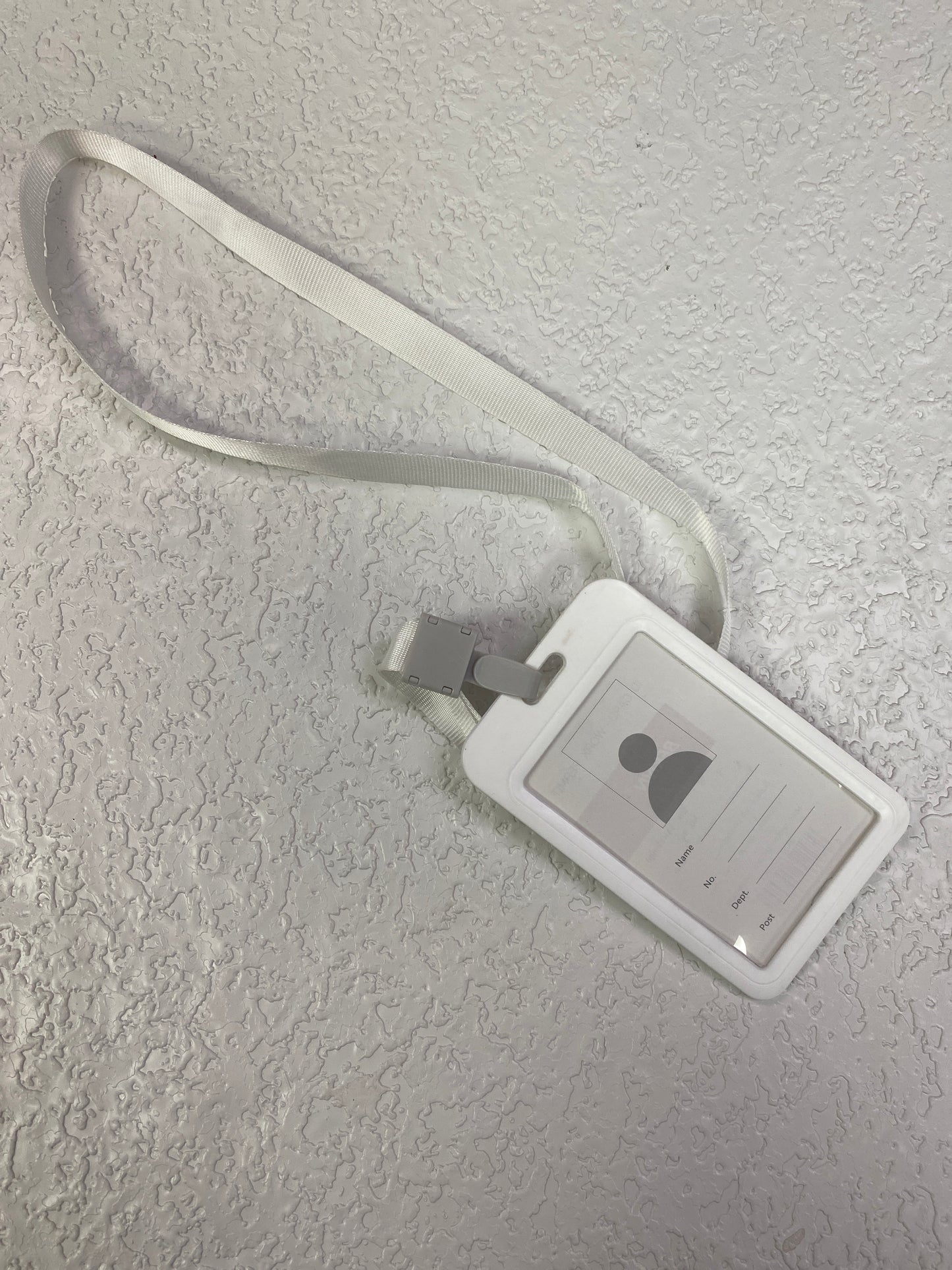 WHITE BADGE ID HOLDER