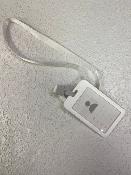 WHITE BADGE ID HOLDER