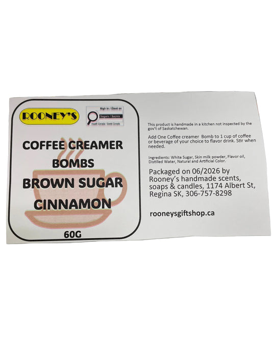 COFFEE CREAMER BOMBS BROWN SUGAR CINNAMON 2 PACK