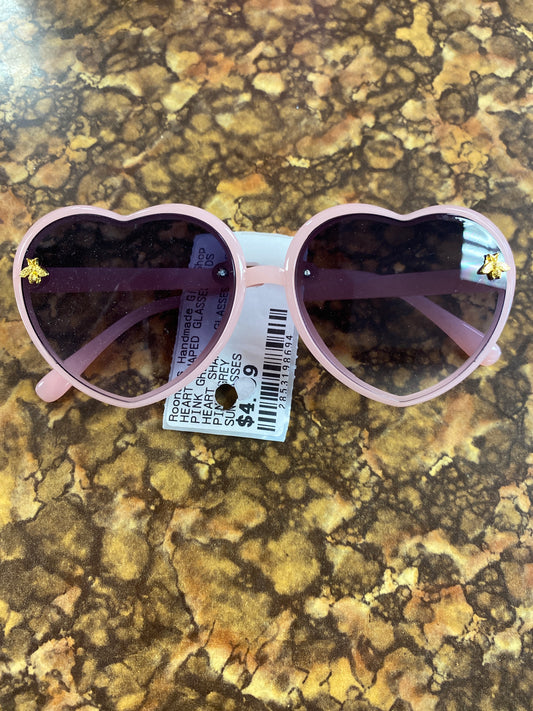 HEART SHAPED GLASSES KIDS PINK GREY