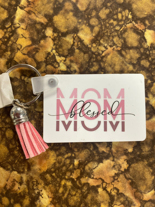 BLESSED MOM KEYCHAIN